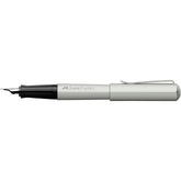 PLUMA ESTILOGRAFICA FABER CASTELL HEXO PLATEADO MATE F | 1 UNIDADES | (FABER CASTELL)